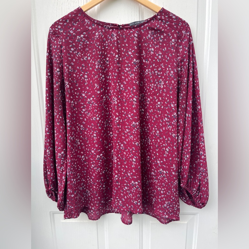 Floral red top